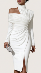 Madison | Women’s Long Sleeve Dress One-Shoulder With Asymmetric Neckline