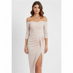 Madison | Women’s Long Sleeve Maxi Dress One-Shoulder With Asymmetric Neckline