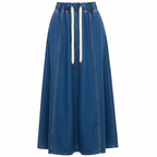 Madison | Women's Maxi Skirt With Drawstring Waist And Pockets | Casual