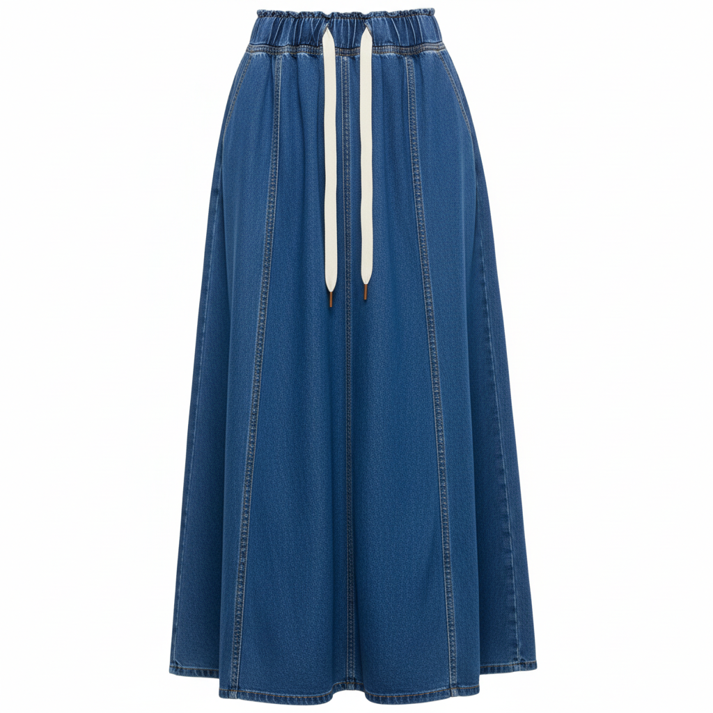 Madison | Women's Maxi Skirt With Drawstring Waist And Pockets | Casual
