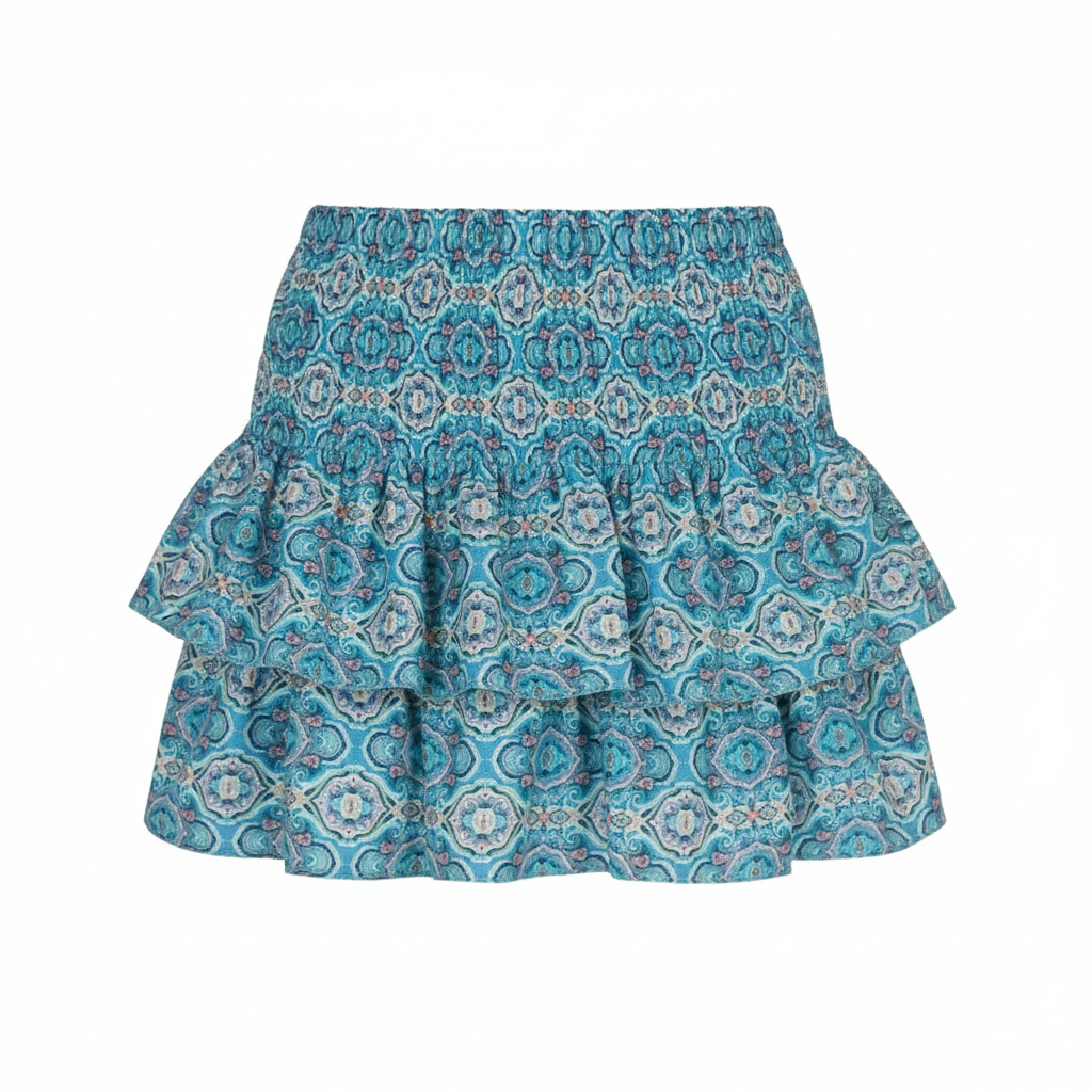 Madison | Women's Mini Skirt With Pleated Design And Printed Pattern | Summer