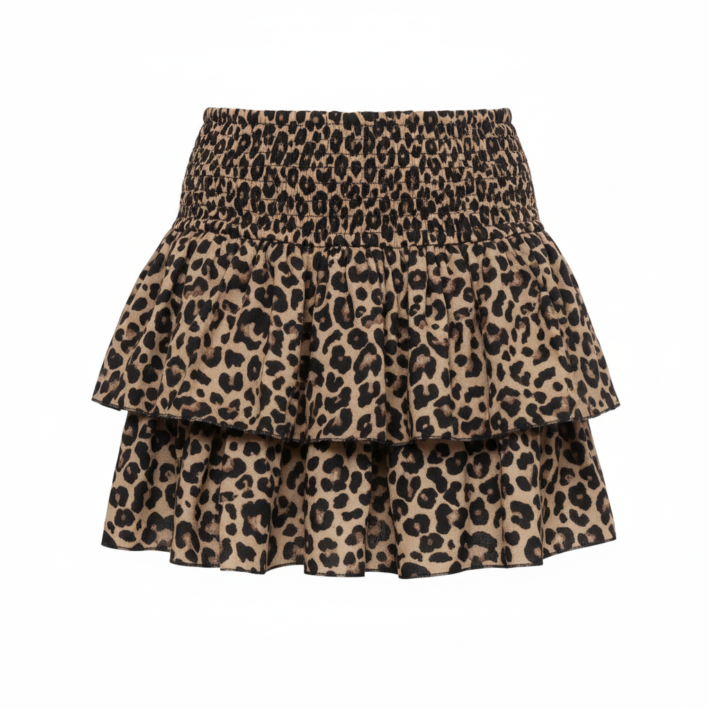 Madison | Women's Mini Skirt With Pleated Design And Printed Pattern | Summer