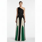 Madison | Women's One Shoulder Dress With Pleated Skirt And Draped Top | Elegant