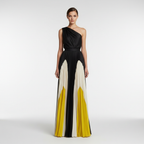 Madison | Women's One Shoulder Dress With Pleated Skirt And Draped Top | Elegant