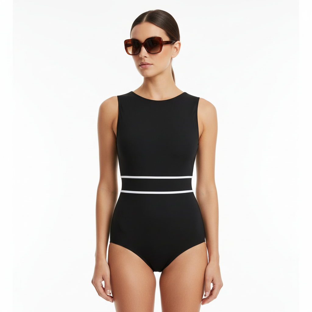 Madison | Women's Swim Suit With High Neck And Sleeveless Design | Minimalist