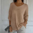 Madison | Women's Top With V Neck And Three Quarter Sleeves | Casual