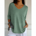 Madison | Women's Top With V Neck And Three Quarter Sleeves | Casual