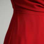 Madison | Women's Wedding Guest Dress With Draped Neckline And Side Slit | Elegant