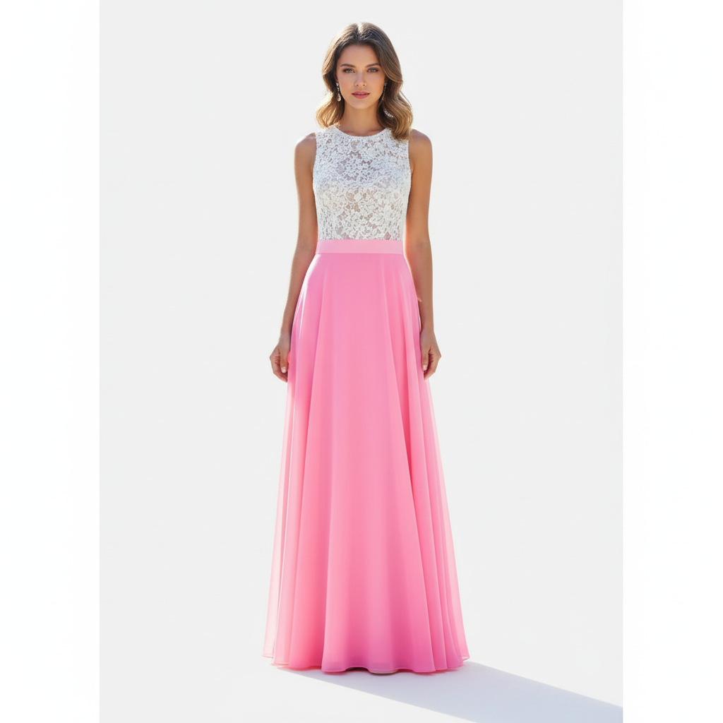 Madison | Women's Wedding Guest Dress With Sleeveless Design And Lace Bodice | Elegant