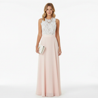 Madison | Women's Wedding Guest Dress With Sleeveless Design And Lace Bodice | Elegant