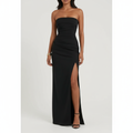 Madison | Women's Wedding Guest Maxi Dress With Strapless Neckline And Side Slit | Elegant