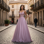 Madison | Women's Wedding Guest Maxi Dress With Sweetheart Neckline And Pleated Skirt | Elegant