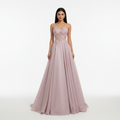 Madison | Women's Wedding Guest Maxi Dress With Sweetheart Neckline And Pleated Skirt | Elegant
