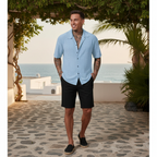 Mason | Men's Casual Shirt With Cuban Collar And Short Sleeves | Summer