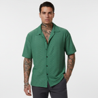 Mason | Men's Casual Shirt With Cuban Collar And Short Sleeves | Summer