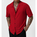 Mason | Men's Casual Shirt With Cuban Collar And Short Sleeves | Summer