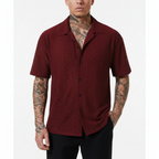 Mason | Men's Casual Shirt With Cuban Collar And Short Sleeves | Summer