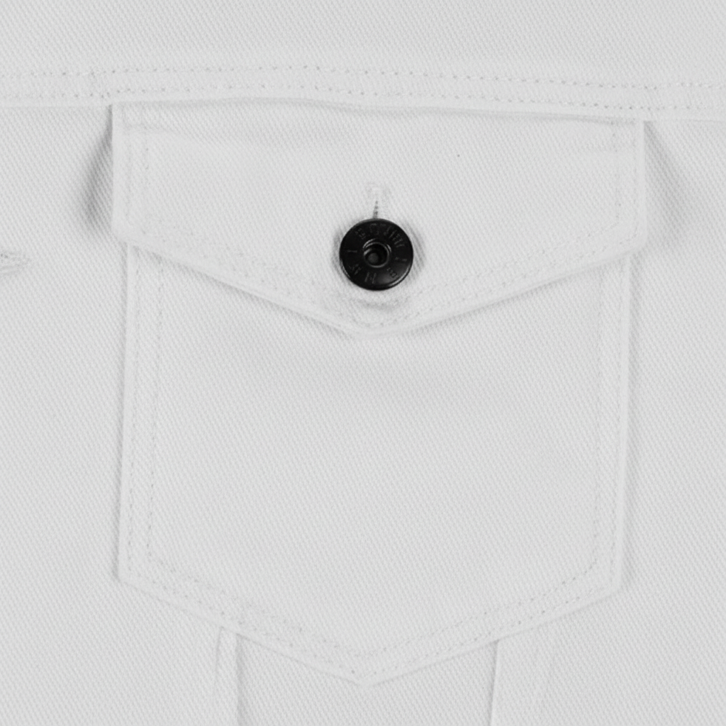 Mason | Men's Denim Jacket With Mandarin Collar And Button Front | Casual