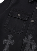 Mason | Men's Leather Jacket With Button Closure And Chest Pockets | Streetwear