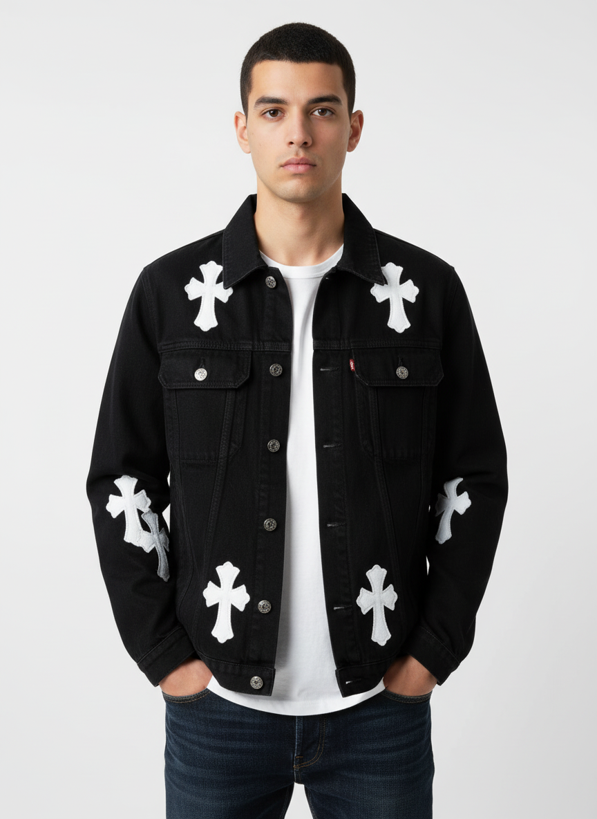 Mason | Men's Leather Jacket With Button Closure And Chest Pockets | Streetwear