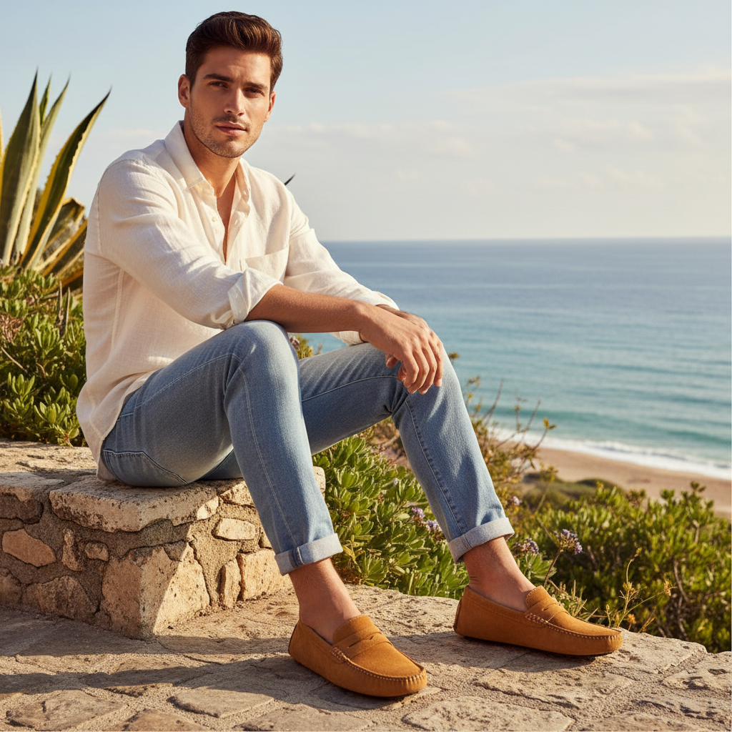 Mason | Men's Loafers With Slip-On Design And Stitch Detail | Casual