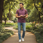 Mason | Men's Polo Shirt With Short Sleeves And Button Placket | Casual