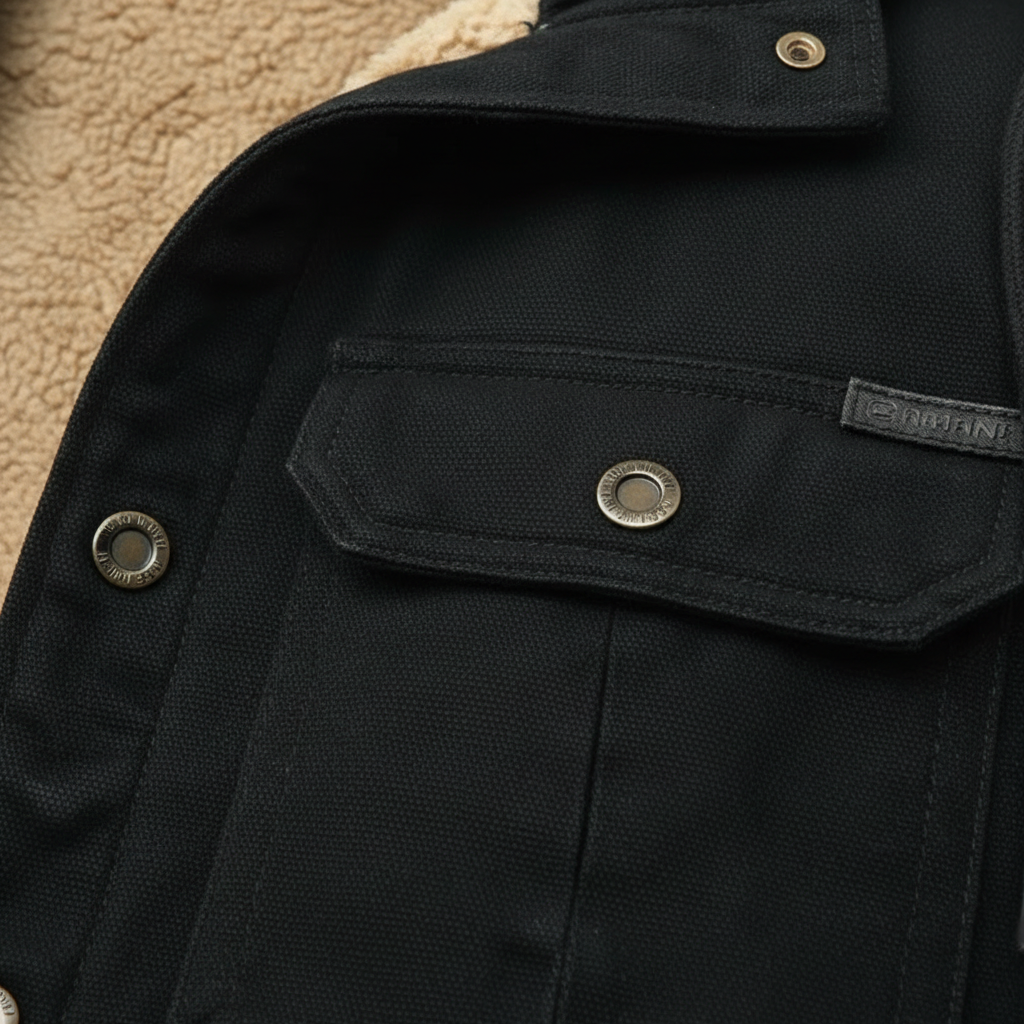 Mason | Men's Sherpa Jacket With Hood And Button Front | Casual