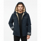 Mason | Men's Sherpa Jacket With Hood And Button Front | Casual