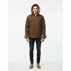 Mason | Men's Sherpa Jacket With Hood And Button Front | Casual