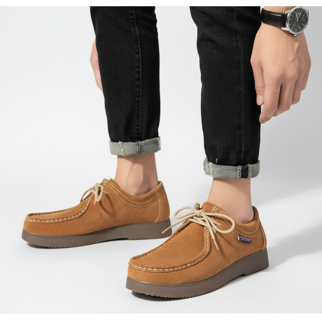 Mason | Men's Shoes With Lace Up Closure And Woven Stitch Detail | Casual
