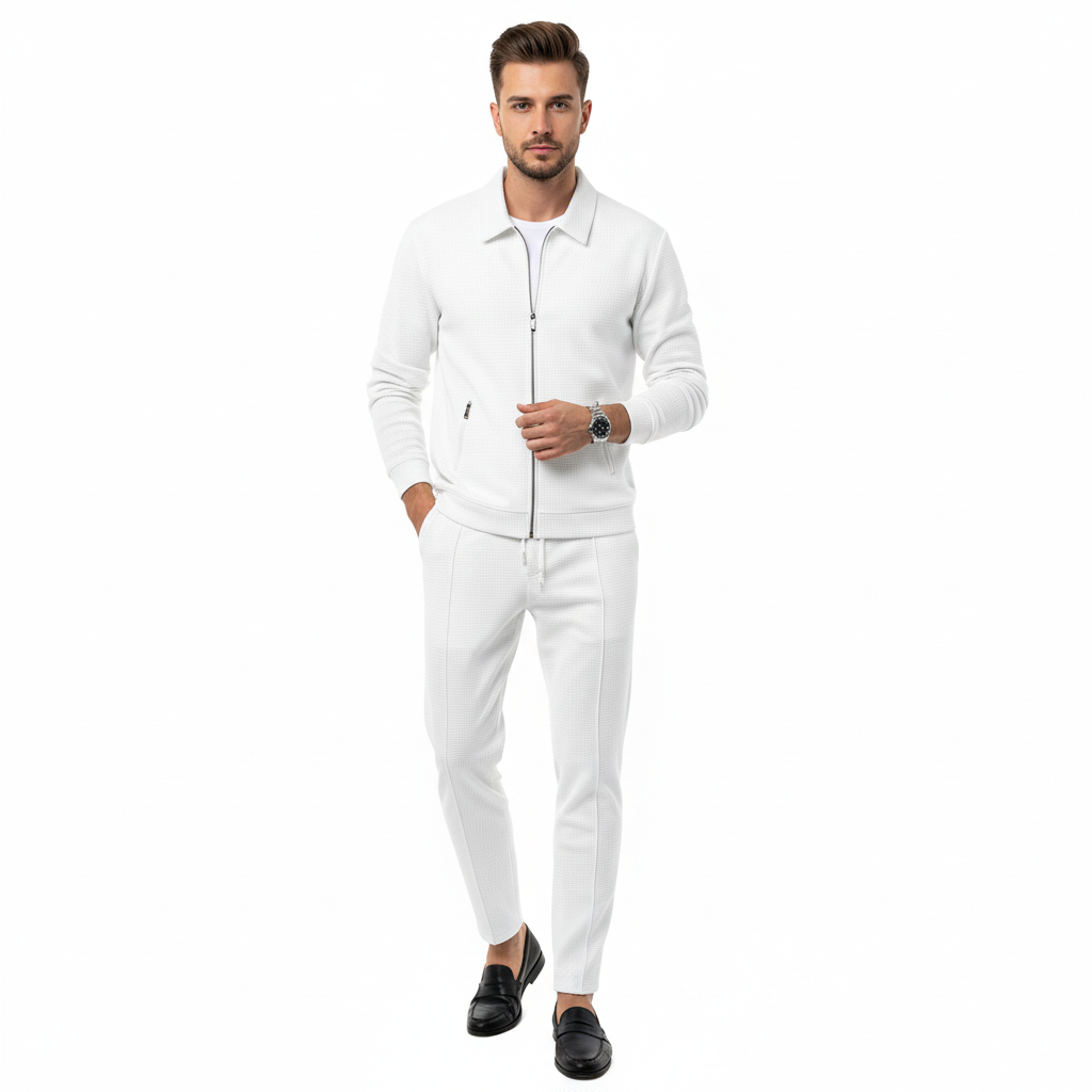 Mason | Men's Tracksuit With Zip Jacket And Straight Leg Pants | Modern