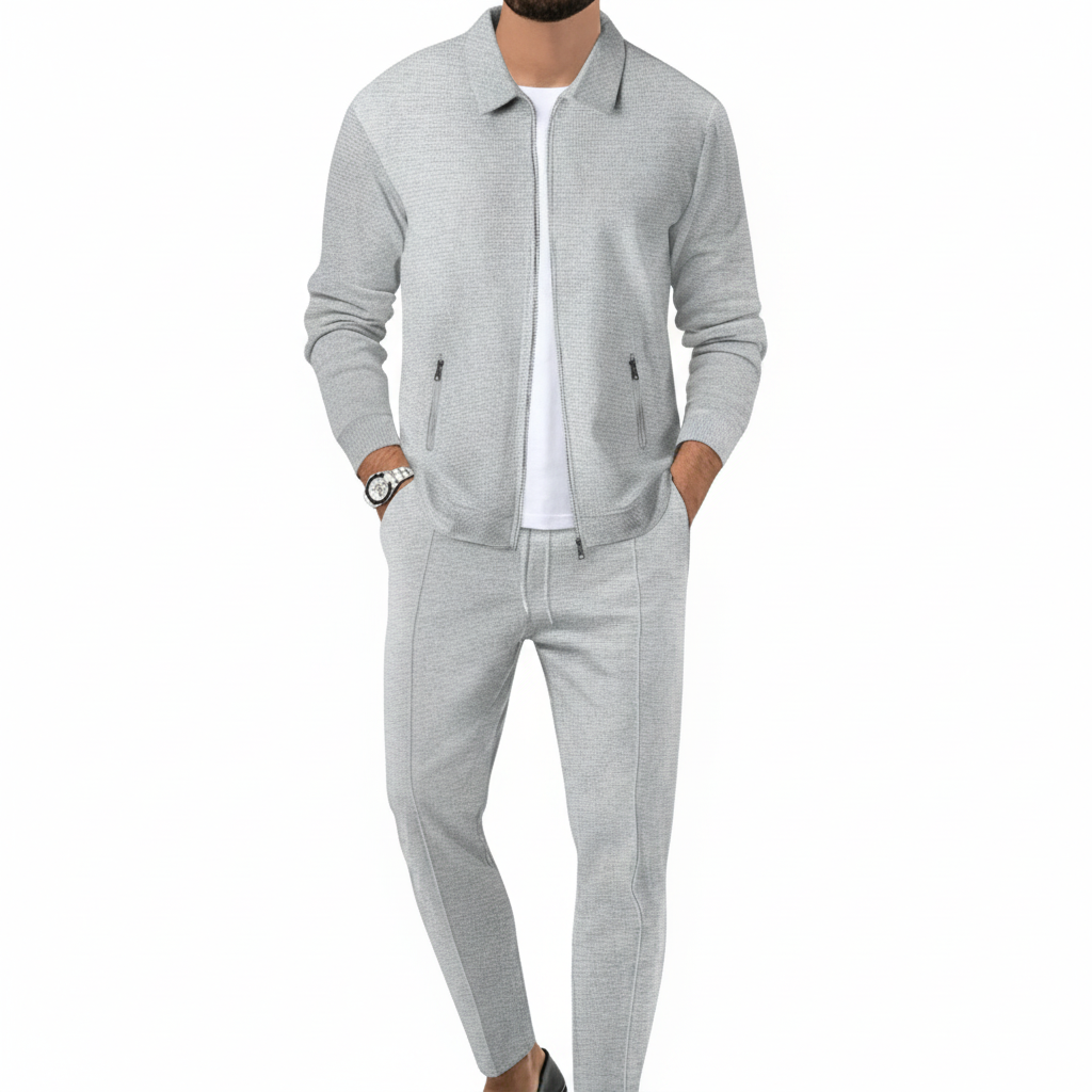 Mason | Men's Tracksuit With Zip Jacket And Straight Leg Pants | Modern