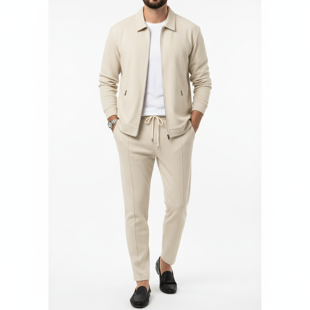 Mason | Men's Tracksuit With Zip Jacket And Straight Leg Pants | Modern