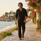 Mason | Men's Two Piece Set With Zip Collar And Relaxed Fit Pants | Casual