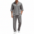 Mason | Men's Two Piece Set With Zip Collar And Relaxed Fit Pants | Casual