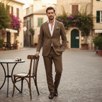 Mason | Men's Two Piece Suit With Notch Lapel And Button Closure | Classic