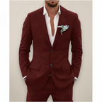 Mason | Men's Two Piece Suit With Notch Lapel And Button Closure | Classic
