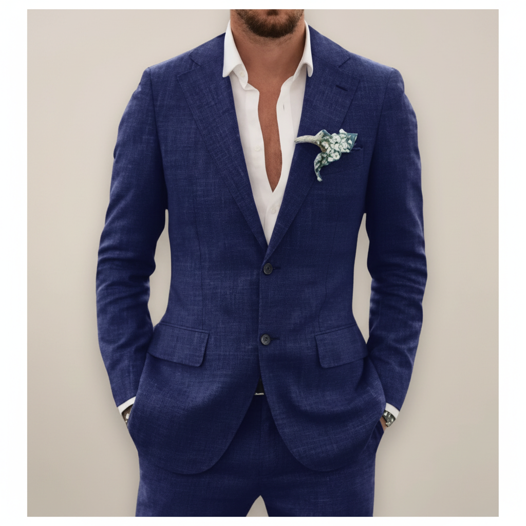 Mason | Men's Two Piece Suit With Notch Lapel And Button Closure | Classic