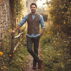 Mason | Men's Wedding Dress Vest With Notch Lapel And Button Closure | Formal