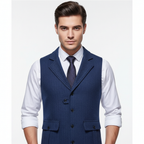 Mason | Men's Wedding Dress Vest With Notch Lapel And Button Closure | Formal