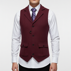 Mason | Men's Wedding Dress Vest With Notch Lapel And Button Closure | Formal