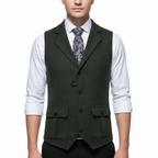 Mason | Men's Wedding Dress Vest With Notch Lapel And Button Closure | Formal