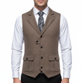 Mason | Men's Wedding Dress Vest With Notch Lapel And Button Closure | Formal