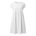 Mila | Women’s Formal Midi Dress With Short Sleeves And Side Pockets | Casual Elegant