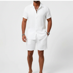 Noah | Men's 2-Piece Set With Short Sleeve Shirt And Matching Shorts | Summer