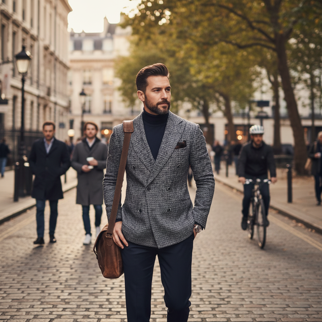 Noah | Men's Blazer With Double Breasted Design And Notch Lapel | Smart Casual