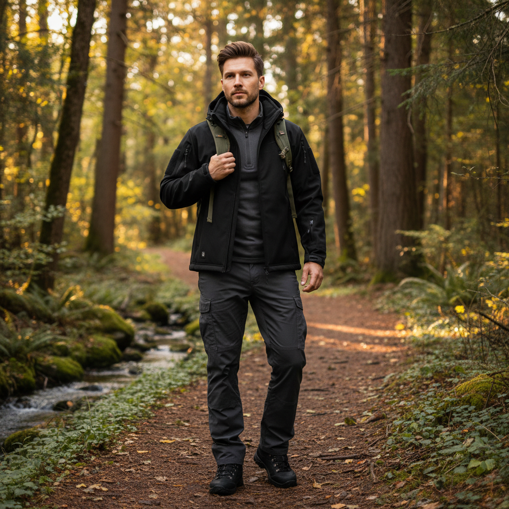 Noah | Men's Bomber Jacket With Hood And Zip Closure | Tactical