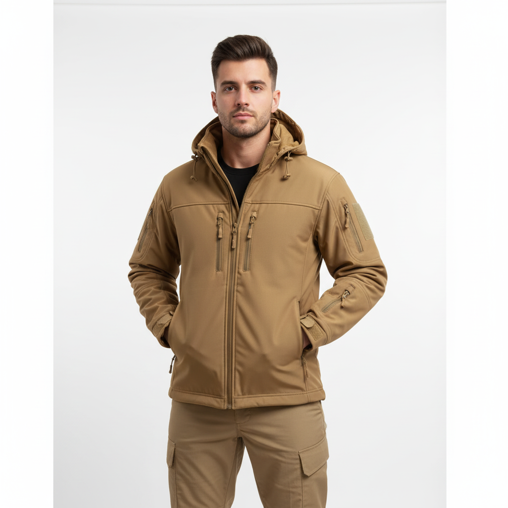 Noah | Men's Bomber Jacket With Hood And Zip Closure | Tactical