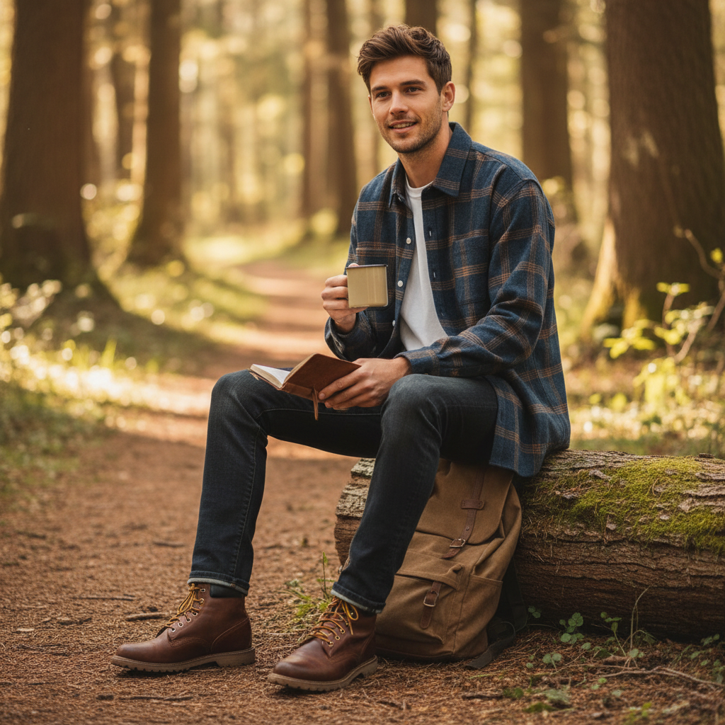 Noah | Men's Casual Shirt With Button Front And Chest Pocket | Everyday