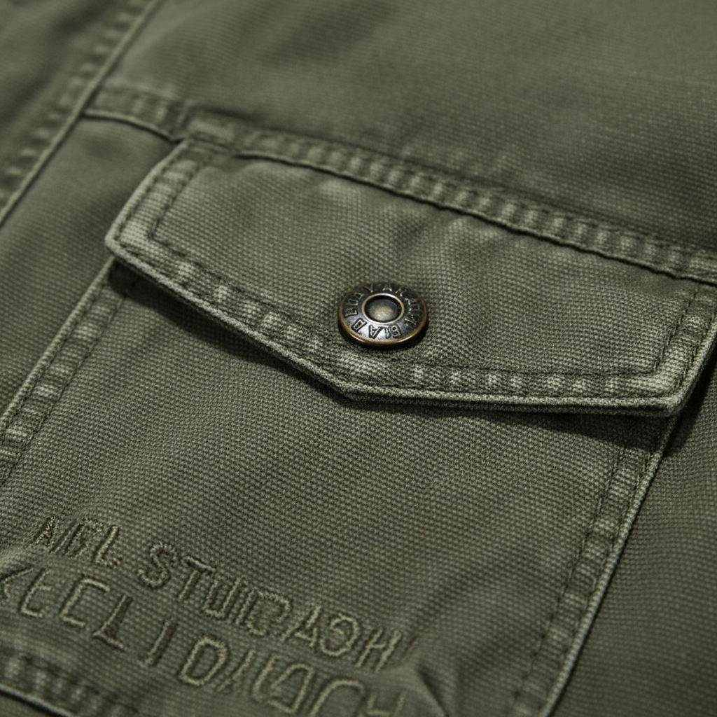 Noah | Men's Denim Jacket With High Neck And Utility Pockets | Casual